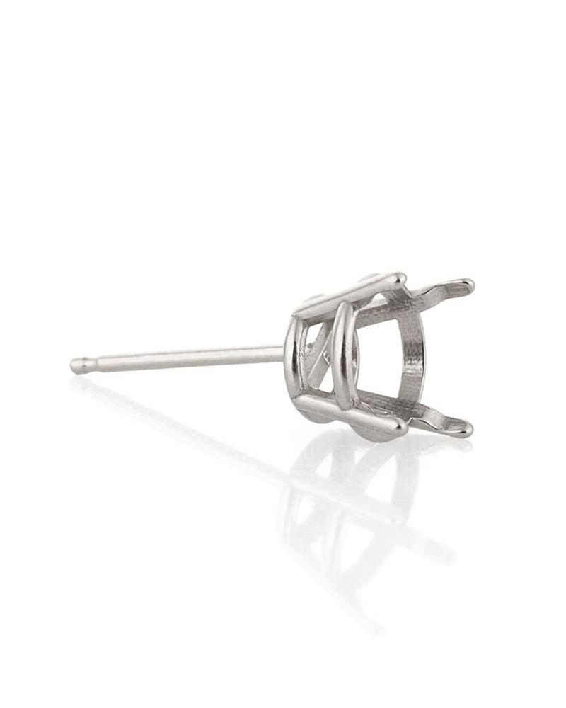 14K White Gold 4 Prong Setting W/Seats 1Ct (6.5mm) (39409-03Fa-000)