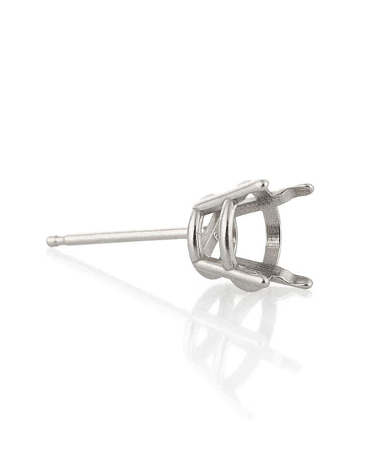 14K White Gold 4 Prong Setting W/Seats 1Ct (6.5mm) (39409-03Fa-000)