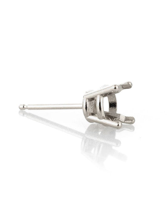 14K White Gold Basket Earring 3.25mm (30902-03Fa-000)