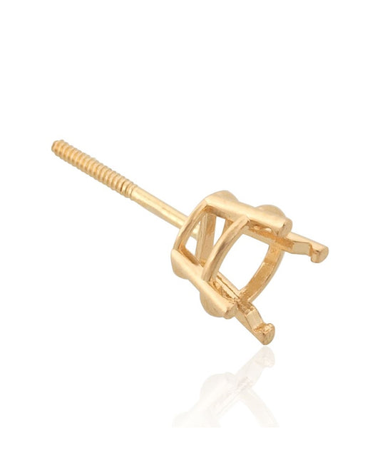 14K Yellow Gold Threaded Cast Earring W/Seats 1Ct (39409-02Fa-H00)