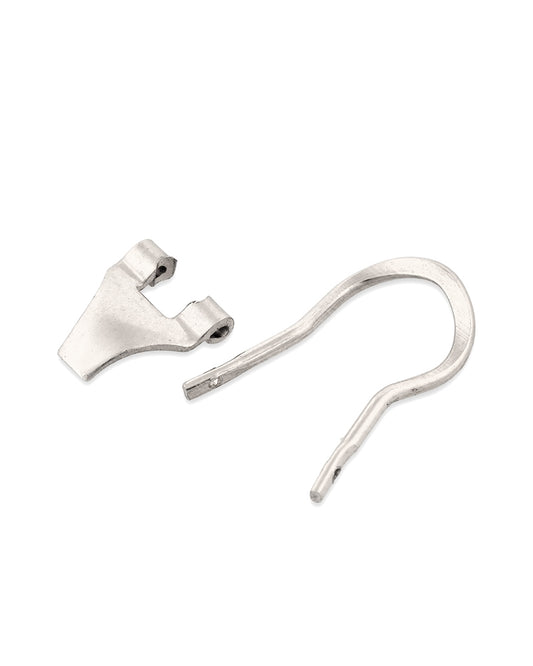 18K White Gold Omega Clips