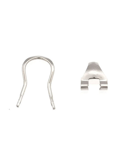 18K White Gold Omega Clips