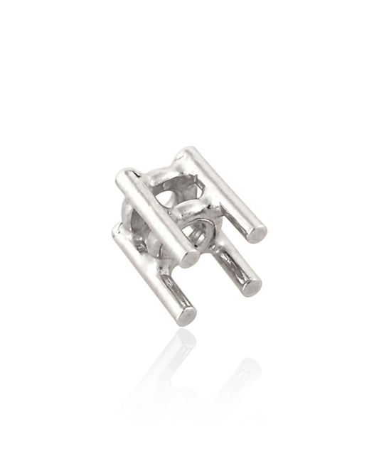 18K White Gold 4-Prong Round Basket Setting 2.0mm