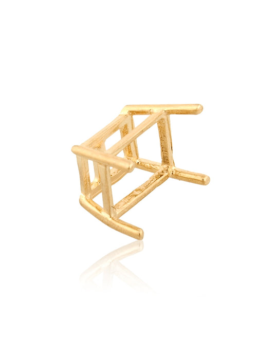 14K Yellow Gold Emerald Cut Light Weight 1Ct (7X5mm) 4Prg Basket Cast 31075-0200-000