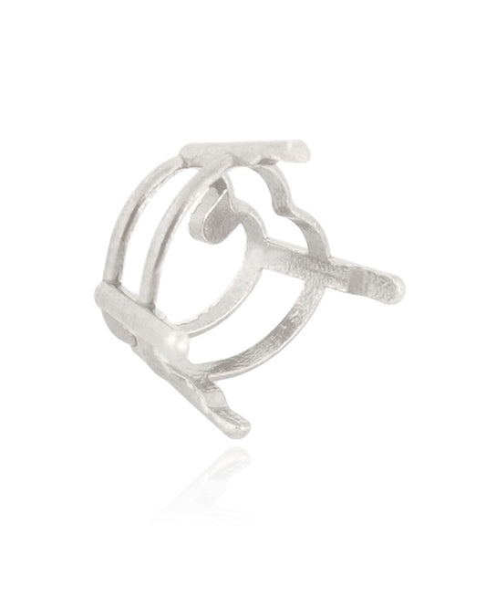 14K White Gold 4 Prong Heart Basket W/Seats Lw 1.25Ct (7mm) (14Xk4199P-Sp)