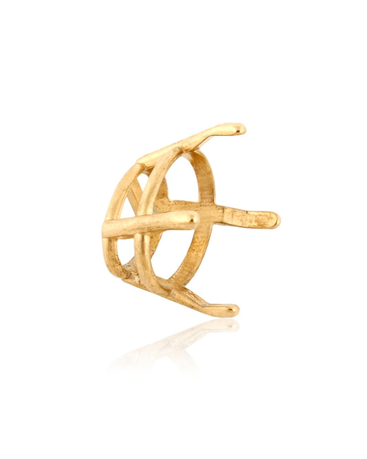 14K Yellow Gold Oval 2Ct (7X9mm) 4Prg W/Seats Basket 14K4077P