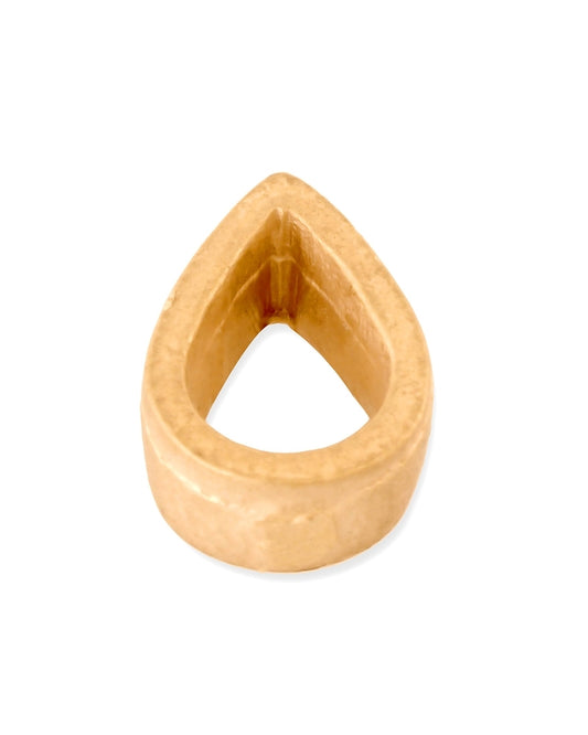 18K White Gold Pear Tube Setting 5X7mm