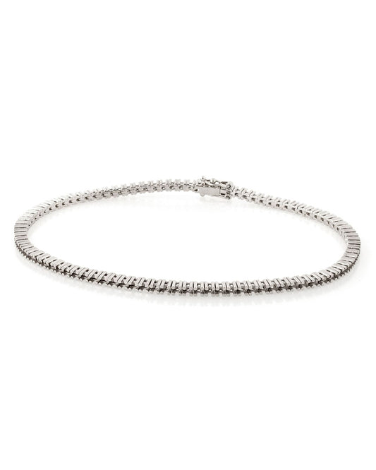 14K White Gold Tennis Bracelet 18Cm Long For 4Pt Round Stones