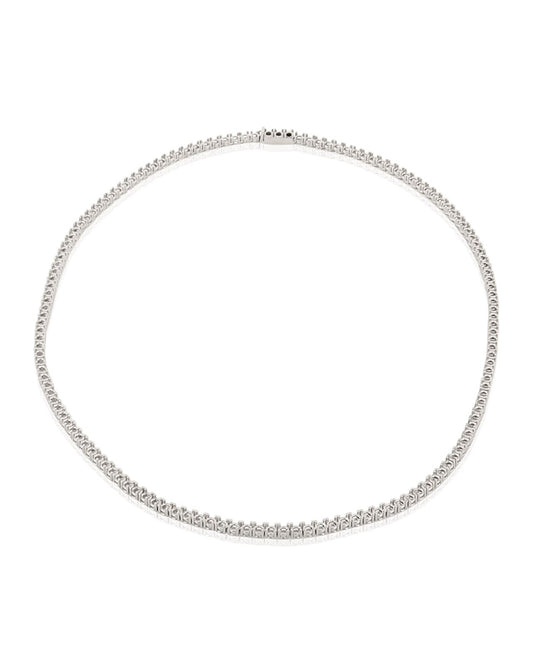 14Kw Tennis Necklace 42Cm Long For 5Pt Round Stones