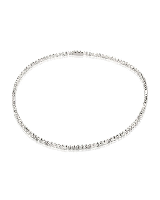 18KW Tennis Necklace 42cm long for 10pt round stones