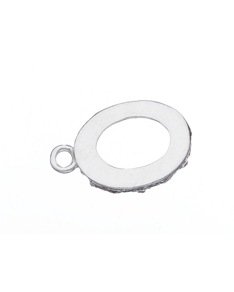 Sterling Silver Bezel Cup 12/16 mm Gallery 1231H Flat Back +Ring