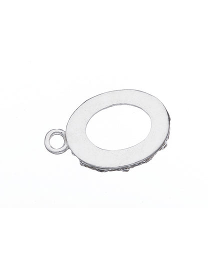 Sterling Silver Bezel Cup 12/16 mm Gallery 1231H Flat Back +Ring