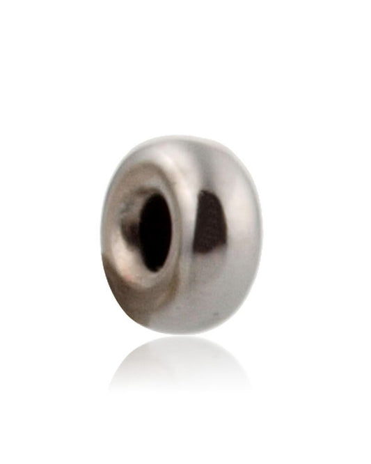 14K White Gold Roundel Bead 4.2X2mm (074Blp10200100)