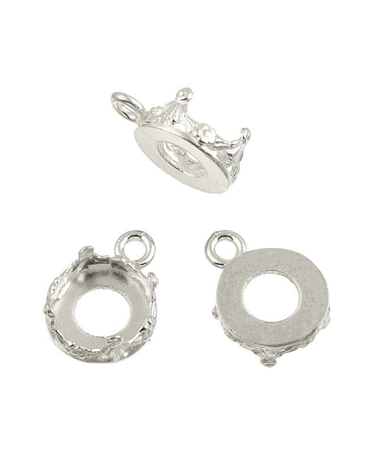 Sterling Silver Bezel Cup 14mm Gallery 1231H Flat Back +Ring