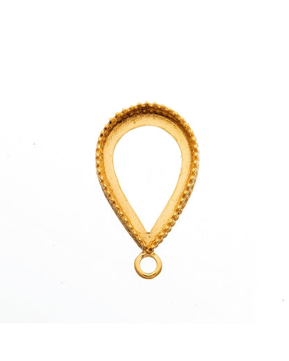 14K Gold Plated Bezel Cup 13/18mm Gallery 475 Flat Back +Ring