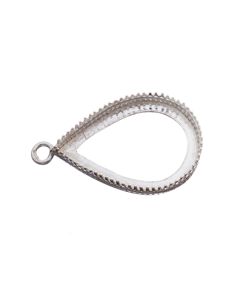 Sterling Silver Bezel Cup 13/18 mm Gallery 475 Flat Back +Ring