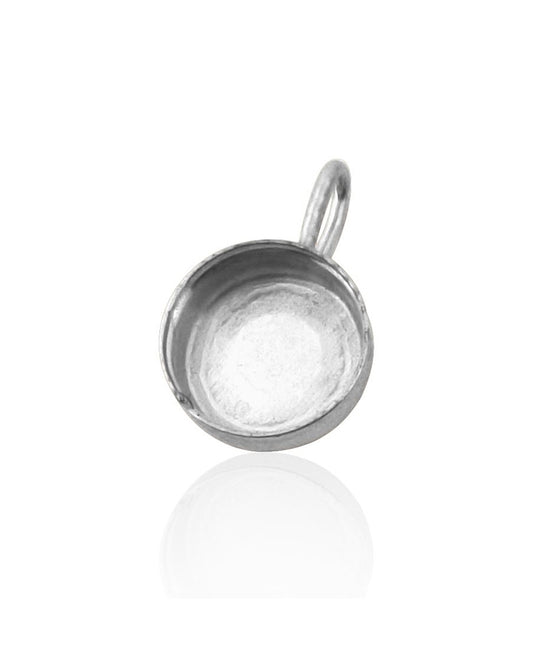 925 Sterling Silver 5mm Bezel Cup +Ring