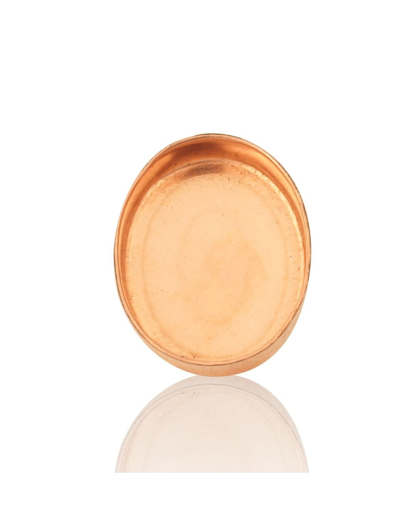 Rose Gold Filled Oval Bezel Cup 8X6mm