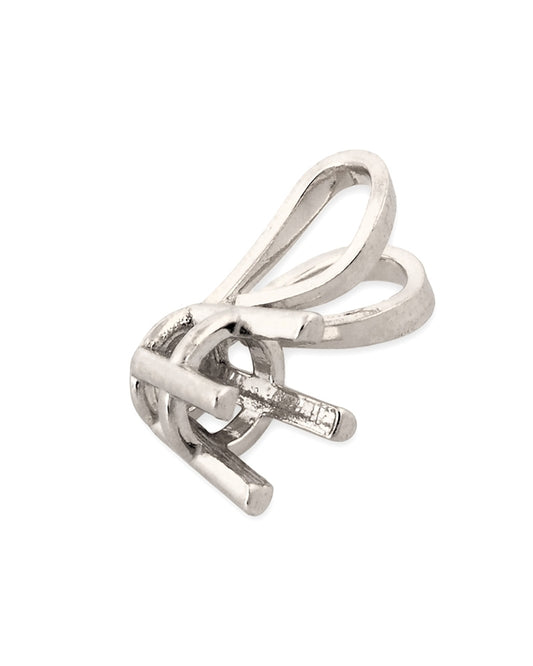 14K White Gold Basket Setting Pendant 3.5mm (074Drb73300075)