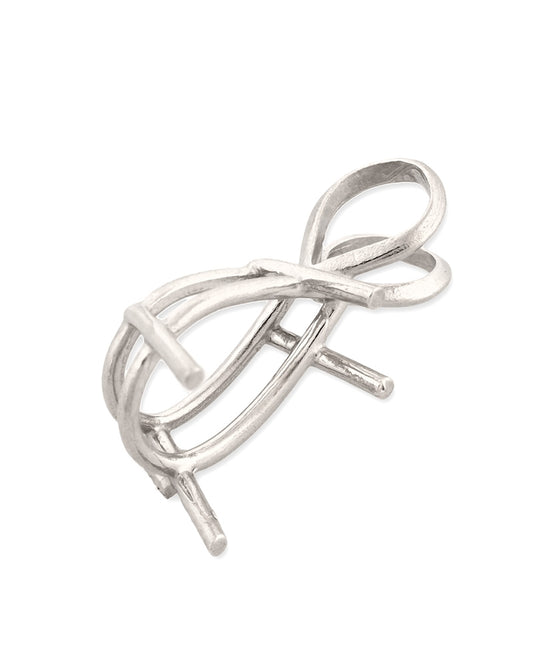 14K White Gold Pear Shape Setting Pendant 9X14mm