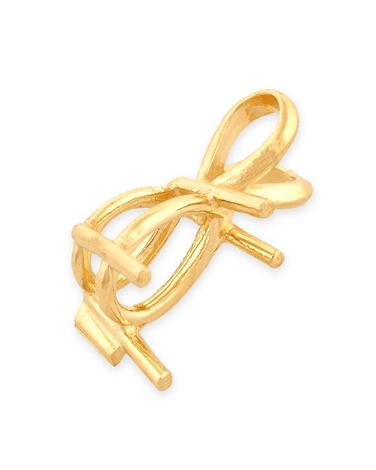 14K Yellow Gold Pear Shape Setting Pendant 6X8mm