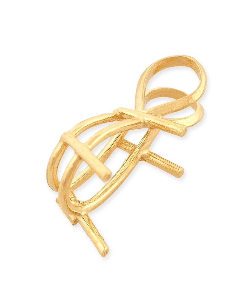 14K Yellow Gold Pear Shape Setting Pendant 9X14mm