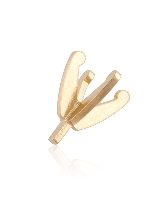 14K Yellow Gold Martini Ring Head W/ Peg 25Pt