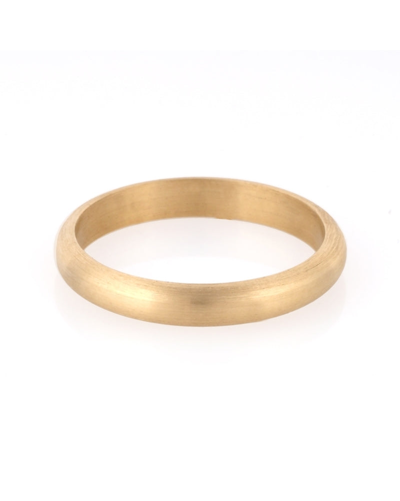 14K Yellow Gold Half Round 3mm Wedding Band Size 54