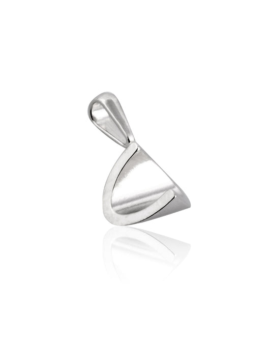 14K White Gold Tension Pendant 1Ct