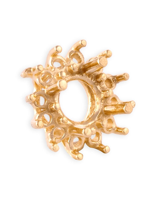 14K Yellow Gold Round Setting Cluster 75Pt + 12 3Pt Stones