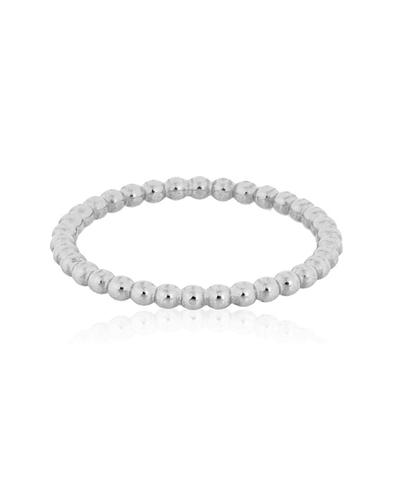 925 Sterling Silver 1.5mm Pearl Wire Ring Size 6.5 (17.1mm)