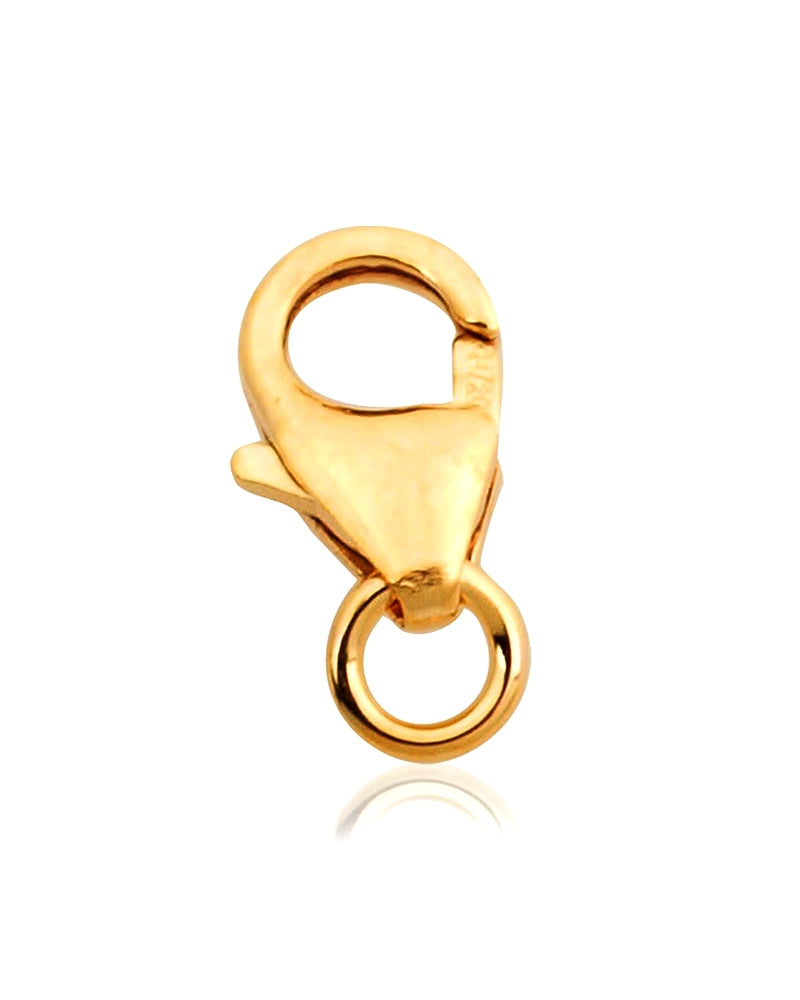Yellow Gold Filled 10mm Lobster Claw Clasp with Open Ring – Rashbel