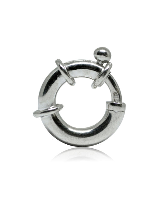 925 Sterling Silver Spring Clasp Deluxe 14mm (Tube 3mm)