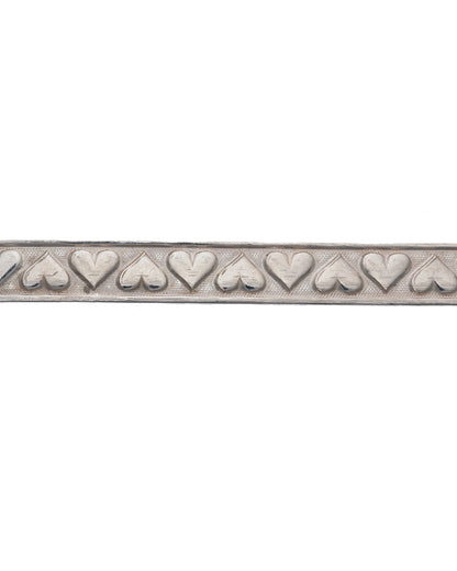 935 Silver Gallery Wire Ribbon with Hearts Design
