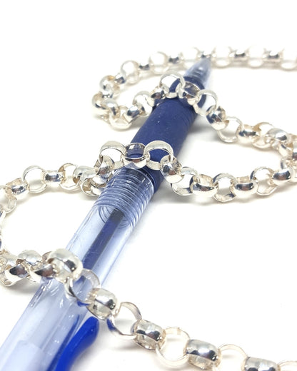 925 Sterling Silver Rolo Chain 6.3X1.2mm