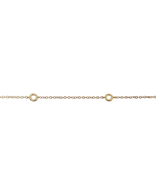 14K Yellow Gold Bezel Set Diamond Chain 0.05/0.06 Ct.