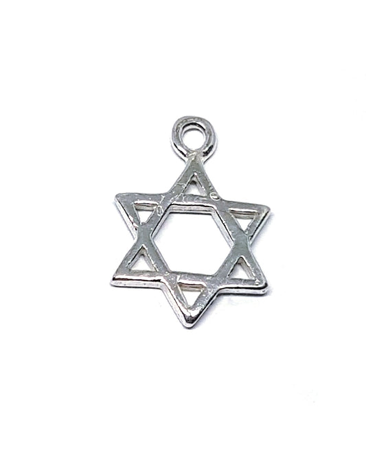 925 Sterling Silver Magen Star Of David Charm Pendant