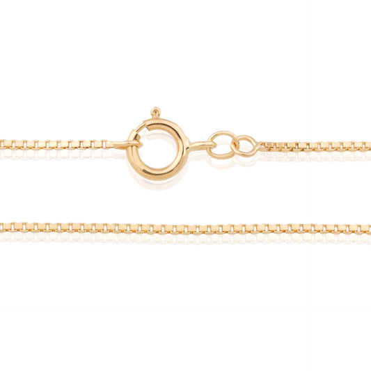 14KY 0.75mm Venetian Box Chain 16.5" (42Cm)