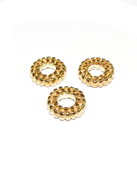 14K Gold Plated Wheel Pendant