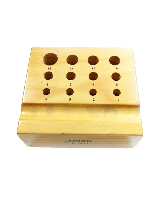 Wooden Box For Dapping Punches 12 Holes