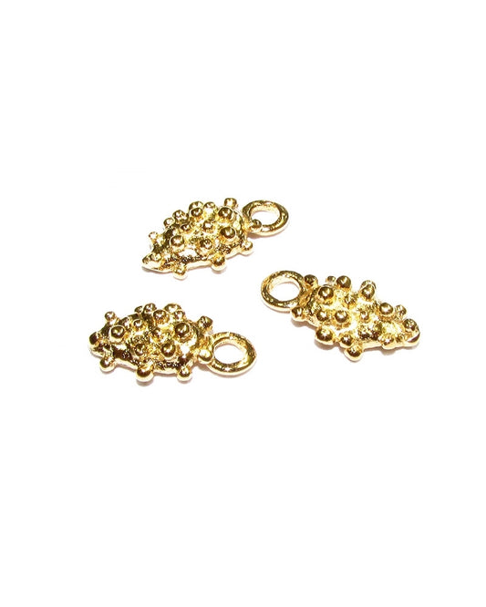 14K Gold Plated Small Hedgehog Pendant