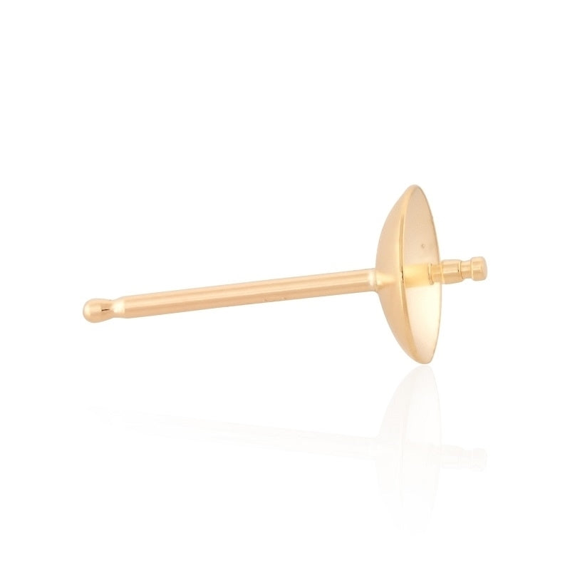 18K Yellow Gold Pearl Stud 3mm