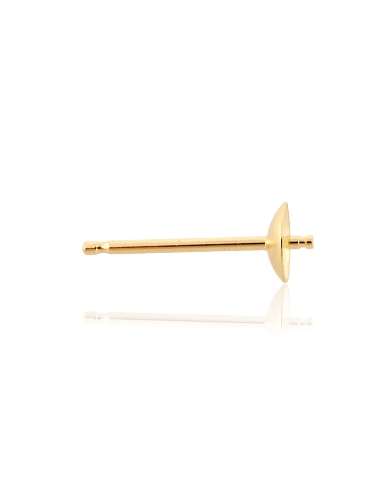 14K Yellow Gold Pearl Stud 3.5mm