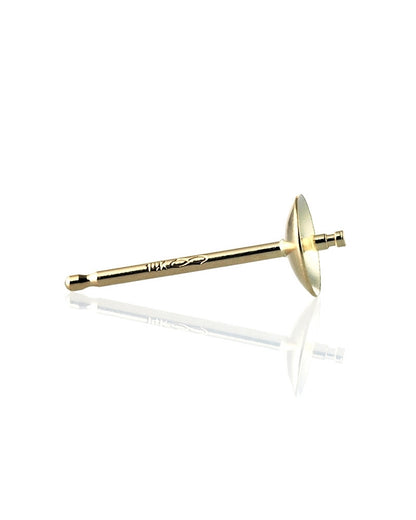 14K Yellow Gold Pearl Stud 4mm