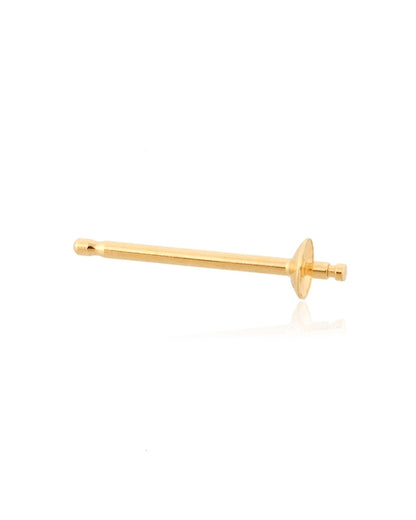 18K Yellow Gold Pearl Stud 2.25mm