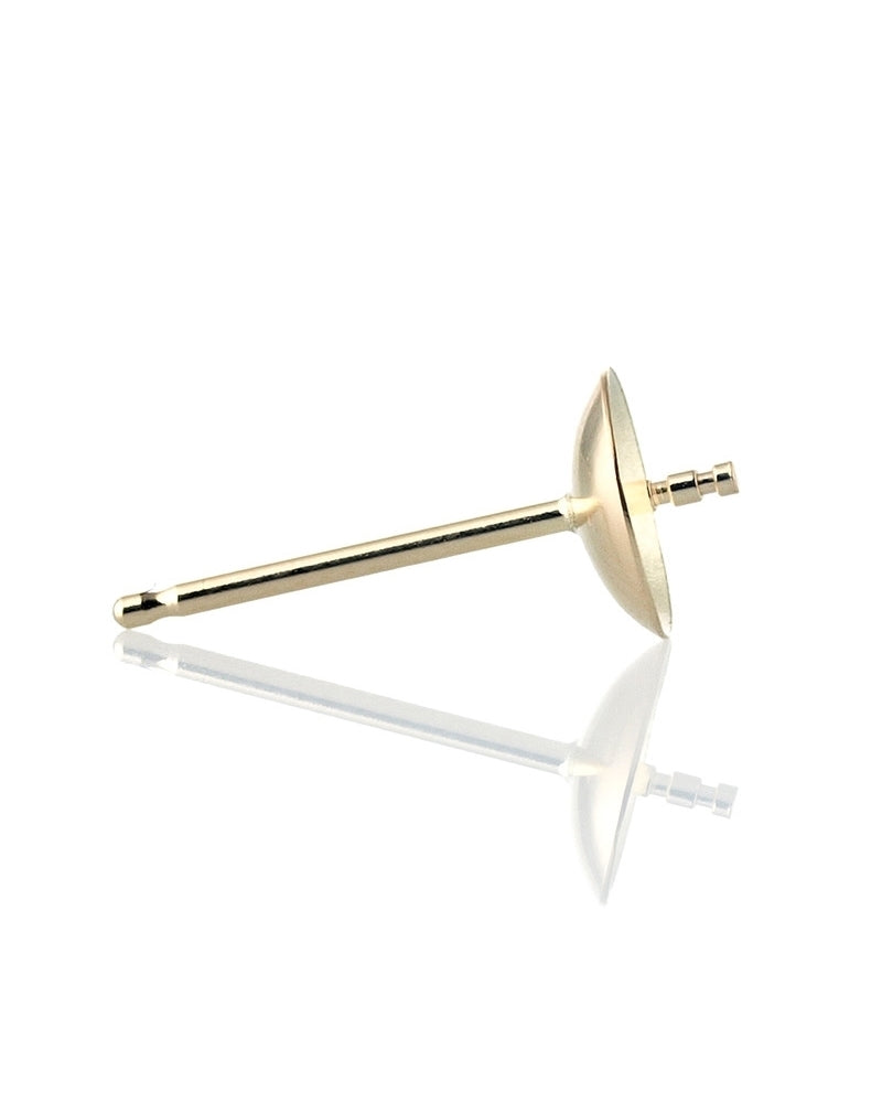 18K Yellow Gold Pearl Stud 5mm