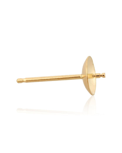18K Yellow Gold Pearl Stud 5mm