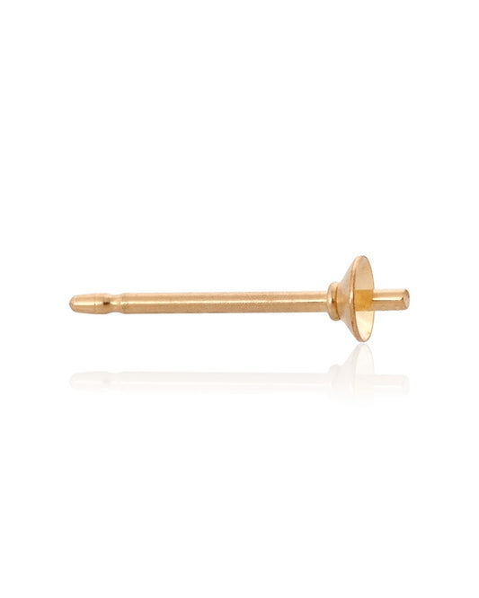 Yellow Gold Filled Pearl Stud 3mm