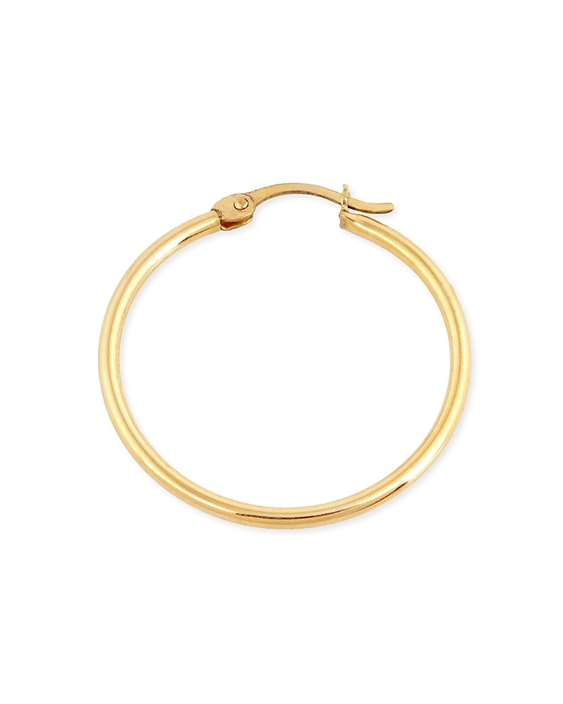 Yellow Gold Filled Tube Hoop Earring 21mm