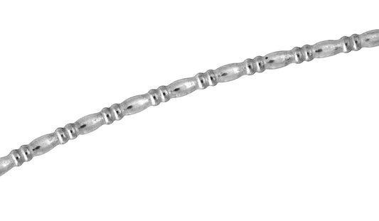 935 Silver Oval Beaded Wire (Dimensions: 0.95mm - 3mm)
